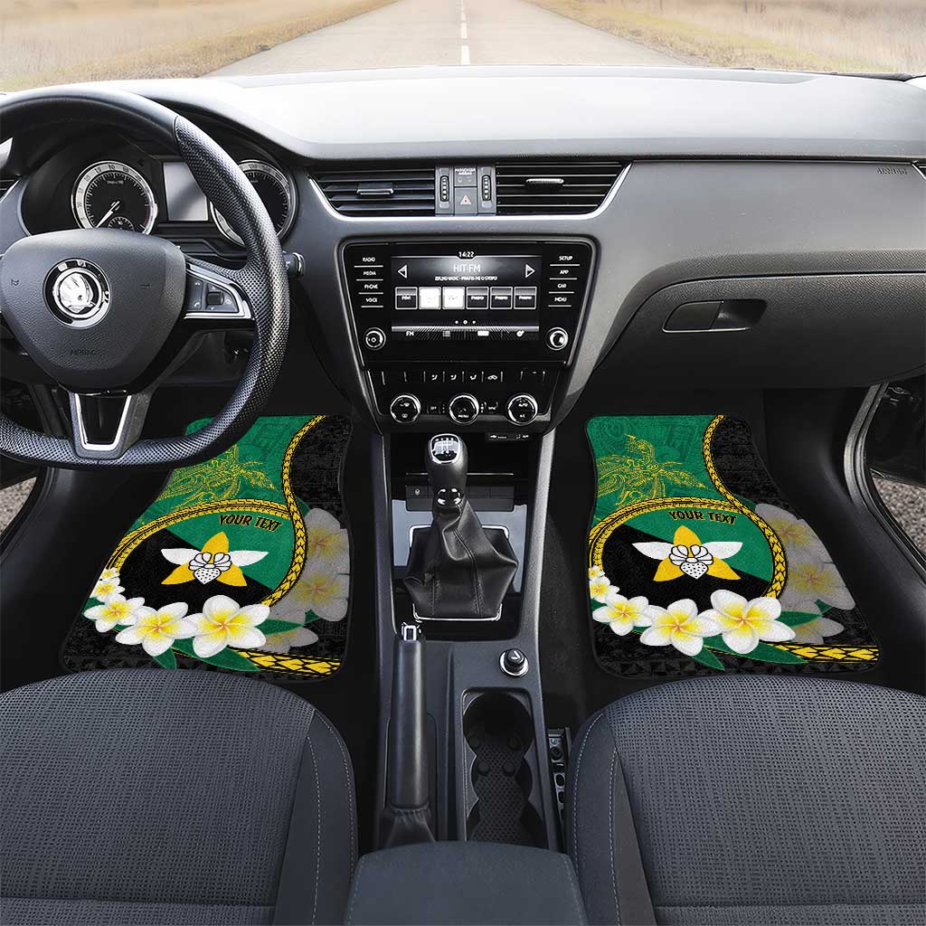 Personalised PNG Enga Provins Car Mats Papua New Guinea Plumeria Melanesian Pattern - Polynesian Pride