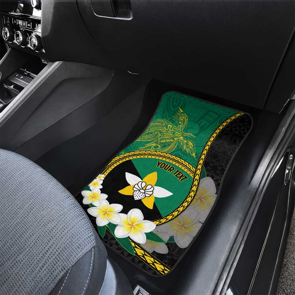 Personalised PNG Enga Provins Car Mats Papua New Guinea Plumeria Melanesian Pattern - Polynesian Pride