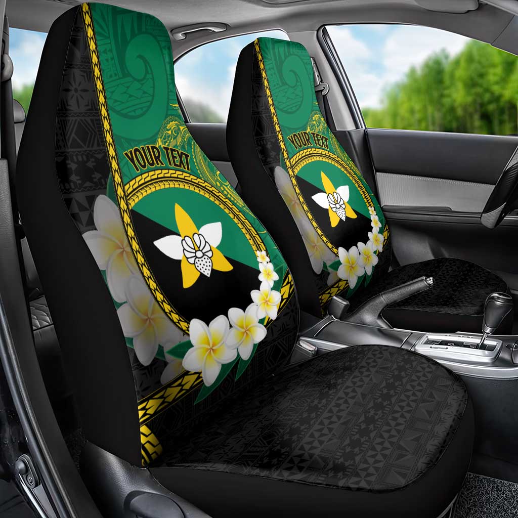 Personalised PNG Enga Provins Car Seat Cover Papua New Guinea Plumeria Melanesian Pattern - Polynesian Pride