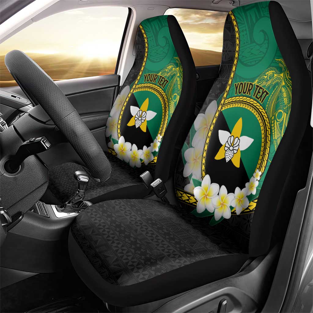 Personalised PNG Enga Provins Car Seat Cover Papua New Guinea Plumeria Melanesian Pattern - Polynesian Pride