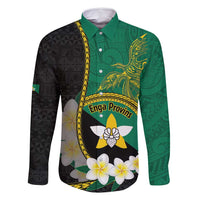 Personalised PNG Enga Provins Family Matching Long Sleeve Bodycon Dress and Hawaiian Shirt Papua New Guinea Plumeria Melanesian Pattern - Polynesian Pride