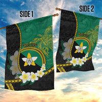 Personalised PNG Enga Provins Garden Flag Papua New Guinea Plumeria Melanesian Pattern - Polynesian Pride