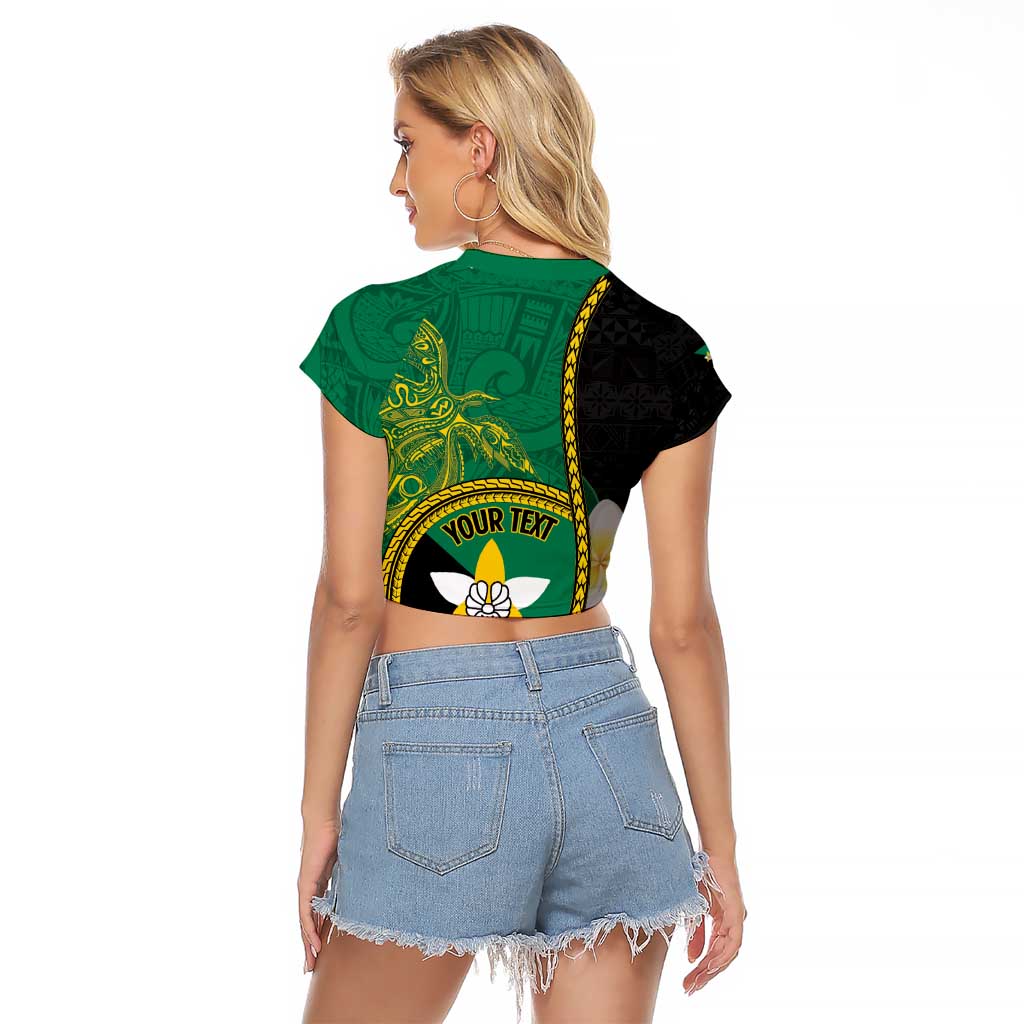 Personalised PNG Enga Provins Raglan Cropped T Shirt Papua New Guinea Plumeria Melanesian Pattern - Polynesian Pride