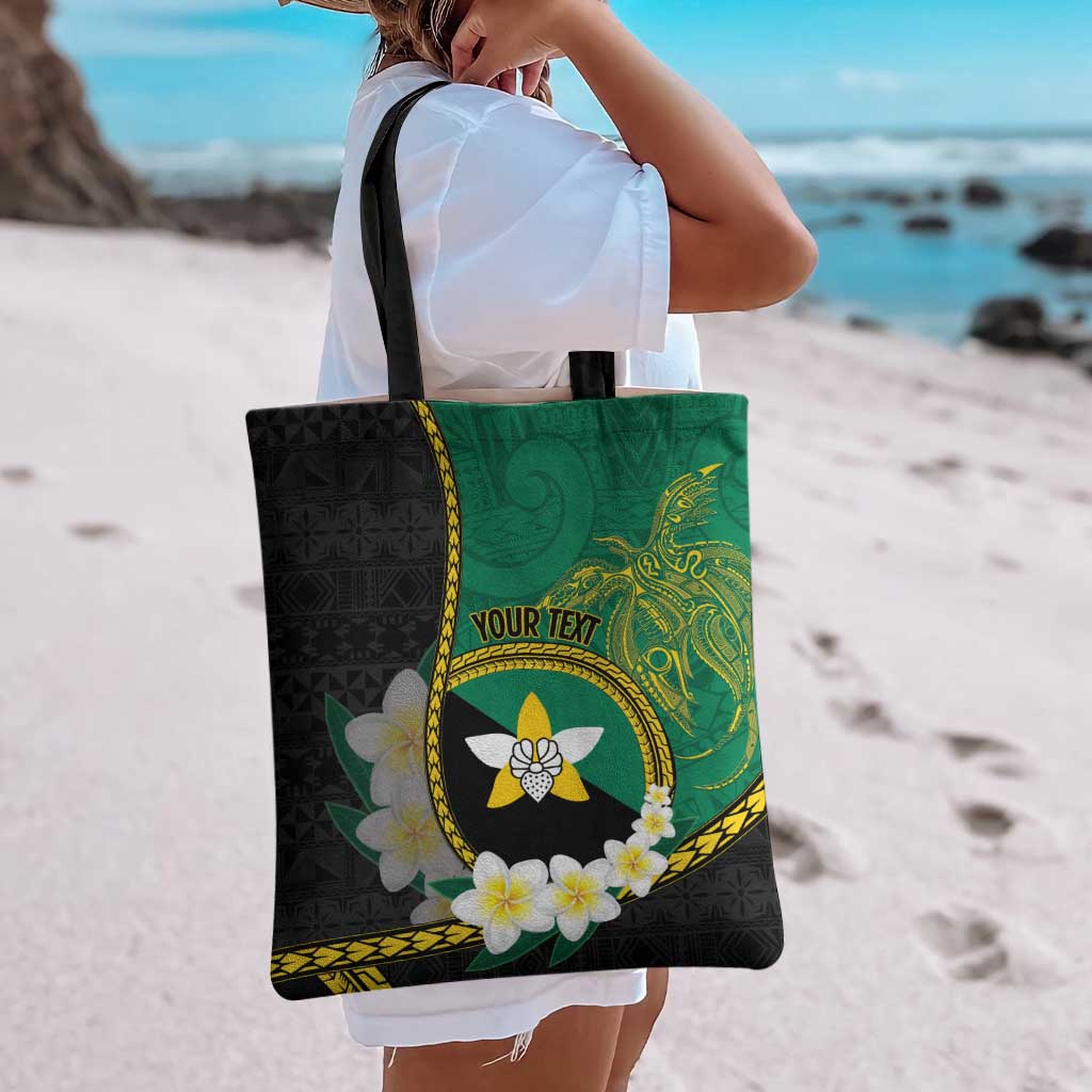 Personalised PNG Enga Provins Tote Bag Papua New Guinea Plumeria Melanesian Pattern - Polynesian Pride