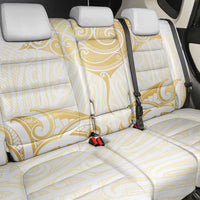Gold White New Zealand Manta Ray Back Car Seat Cover Aotearoa Maori Haehae - Polynesian Pride