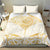 Gold White New Zealand Manta Ray Bedding Set Aotearoa Maori Haehae - Polynesian Pride