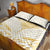 Gold White New Zealand Manta Ray Quilt Bed Set Aotearoa Maori Haehae - Polynesian Pride