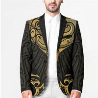Gold Black New Zealand Manta Ray Blazer Aotearoa Maori Haehae - Polynesian Pride