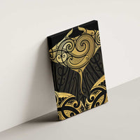 Gold Black New Zealand Manta Ray Canvas Wall Art Aotearoa Maori Haehae - Polynesian Pride
