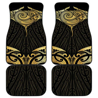 Gold Black New Zealand Manta Ray Car Mats Aotearoa Maori Haehae - Polynesian Pride
