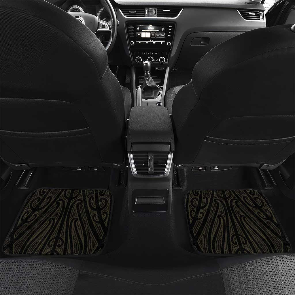 Gold Black New Zealand Manta Ray Car Mats Aotearoa Maori Haehae - Polynesian Pride