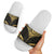 Gold Black New Zealand Manta Ray Slide Sandals Aotearoa Maori Haehae - Polynesian Pride