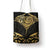Gold Black New Zealand Manta Ray Tote Bag Aotearoa Maori Haehae - Polynesian Pride