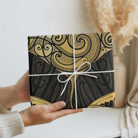 Gold Black New Zealand Manta Ray Wrapping Paper Aotearoa Maori Haehae - Polynesian Pride