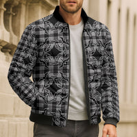 Eleele Hawaii Iwa Bird Palaka Motifs Bomber Puffer Jacket LT14 - Polynesian Pride