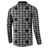 Eleele Hawaii Iwa Bird Palaka Motifs Button Sweatshirt LT14 - Polynesian Pride