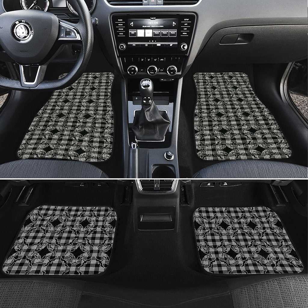 Eleele Hawaii Iwa Bird Palaka Motifs Car Mats LT14 Set 4pcs Black - Polynesian Pride
