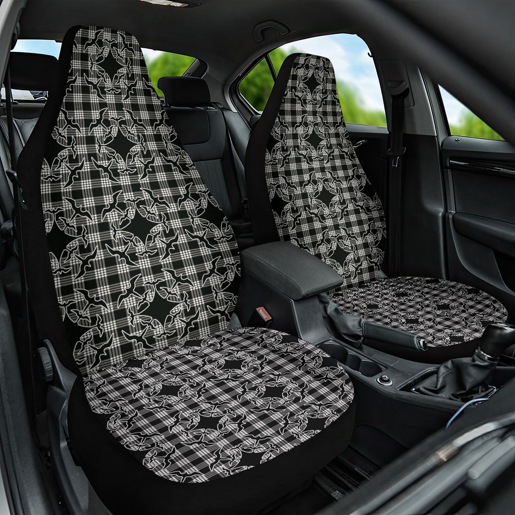 Eleele Hawaii Iwa Bird Palaka Motifs Car Seat Cover LT14 One Size Black - Polynesian Pride
