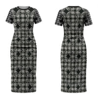 Eleele Hawaii Iwa Bird Palaka Motifs Couples Matching Short Sleeve Bodycon Dress and Long Sleeve Button Shirt LT14 - Polynesian Pride