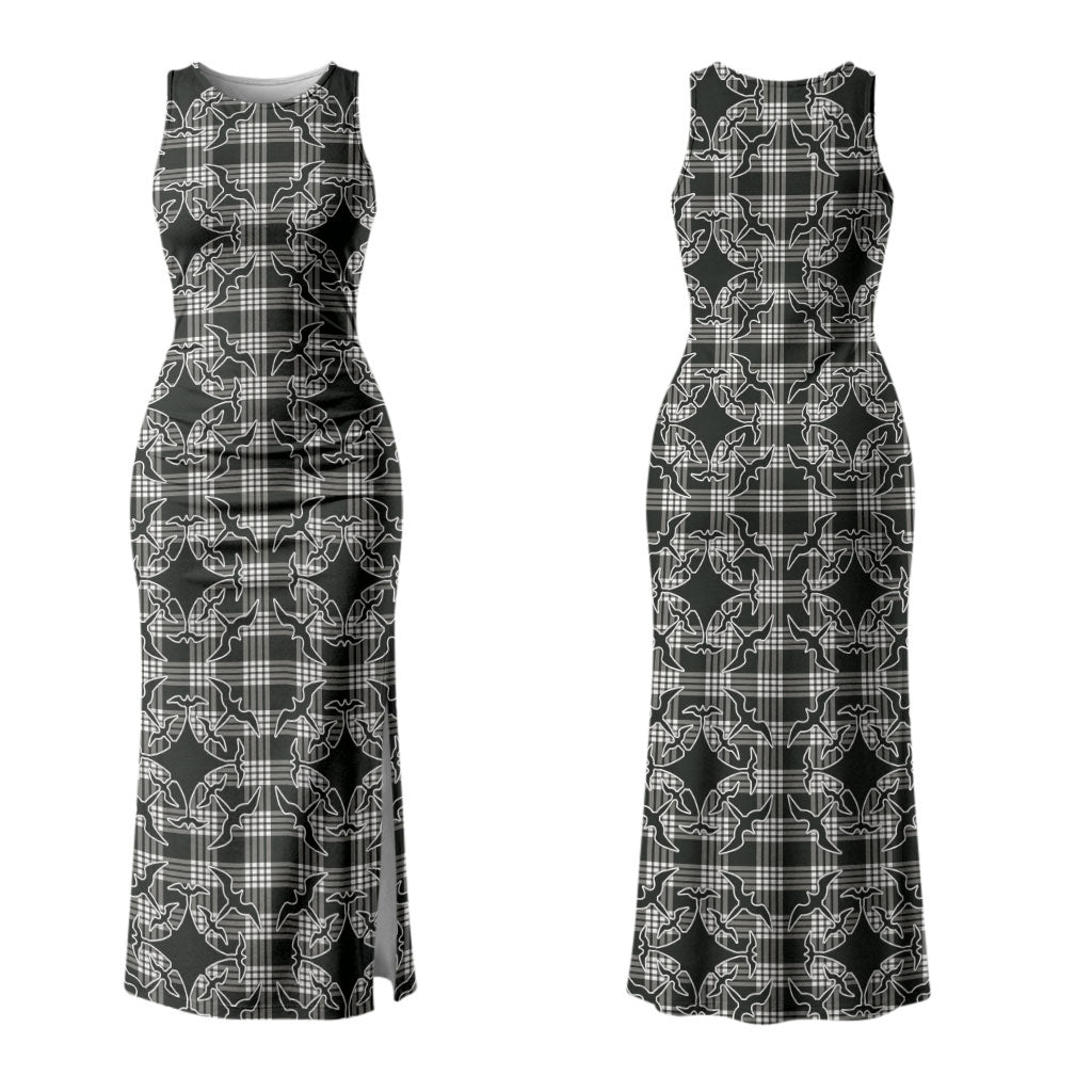 Eleele Hawaii Iwa Bird Palaka Motifs Couples Matching Tank Maxi Dress and Hawaiian Shirt LT14 - Polynesian Pride
