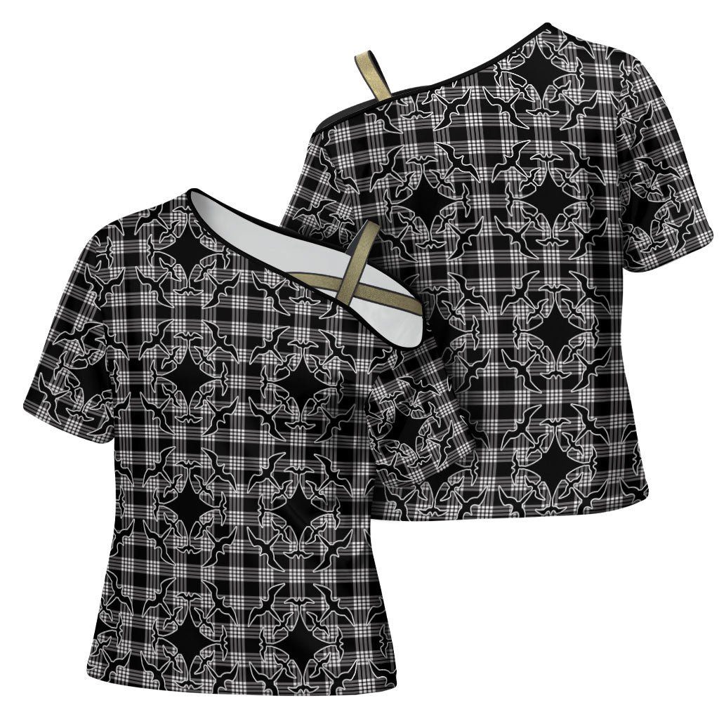Eleele Hawaii Iwa Bird Palaka Motifs Cross Shoulder Shirt LT14 - Polynesian Pride