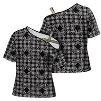 Eleele Hawaii Iwa Bird Palaka Motifs Cross Shoulder Shirt LT14 - Polynesian Pride