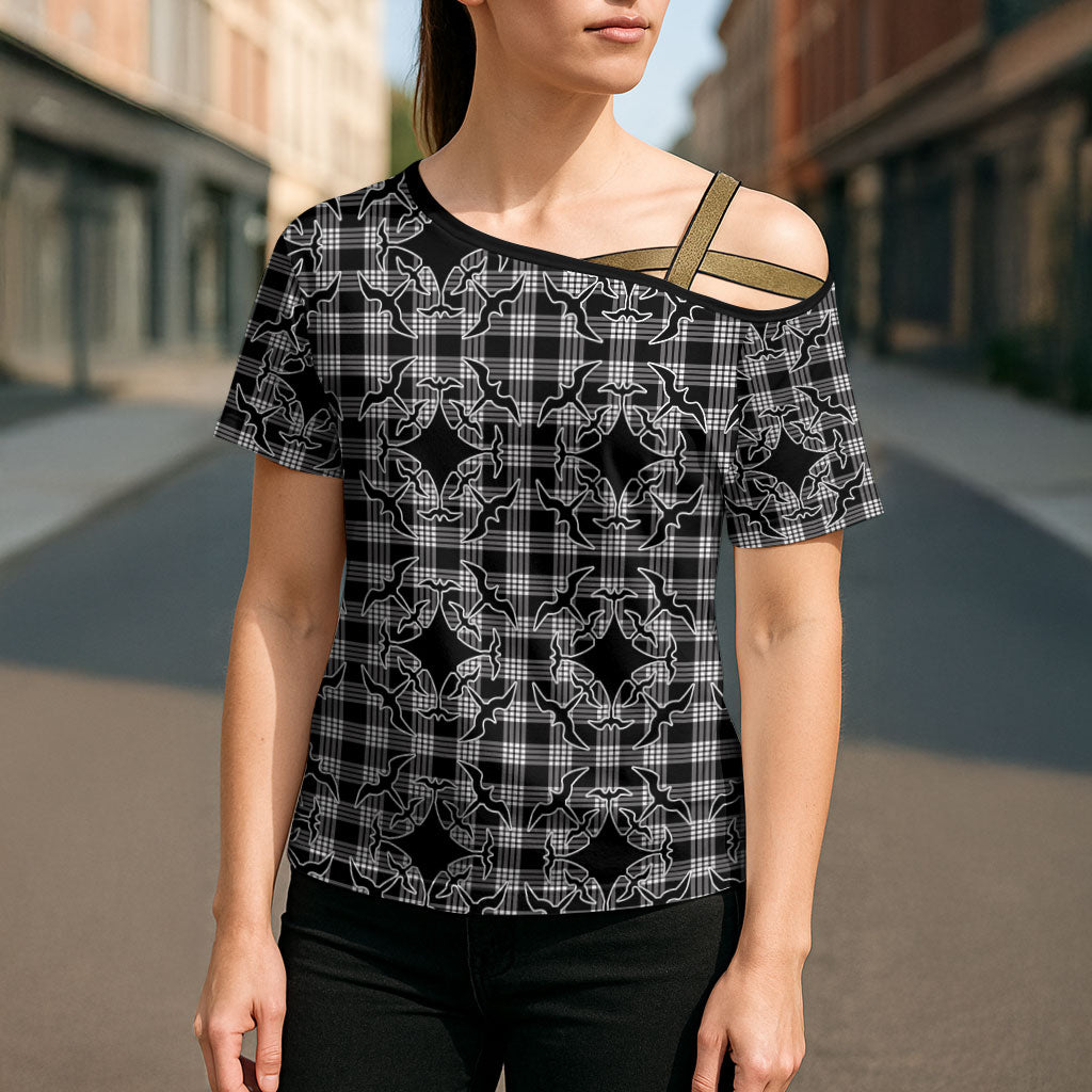 Eleele Hawaii Iwa Bird Palaka Motifs Cross Shoulder Shirt LT14 - Polynesian Pride