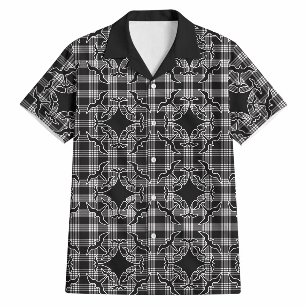 Eleele Hawaii Iwa Bird Palaka Motifs Hawaiian Shirt LT14 Black - Polynesian Pride