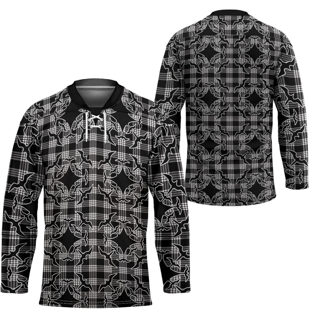 Eleele Hawaii Iwa Bird Palaka Motifs Hockey Jersey LT14 - Polynesian Pride