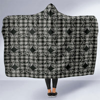 Eleele Hawaii Iwa Bird Palaka Motifs Hooded Blanket LT14 One Size Black - Polynesian Pride