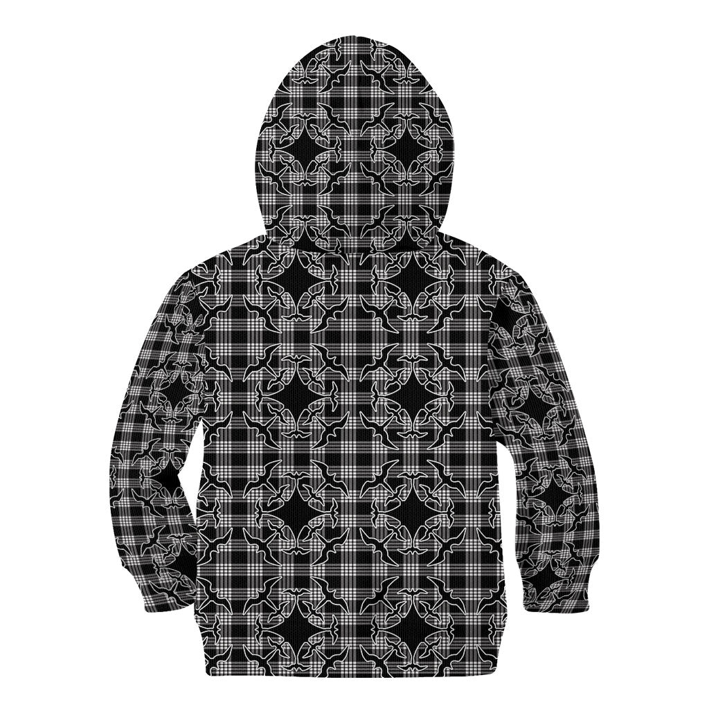 Eleele Hawaii Iwa Bird Palaka Motifs Kid Hoodie LT14 - Polynesian Pride