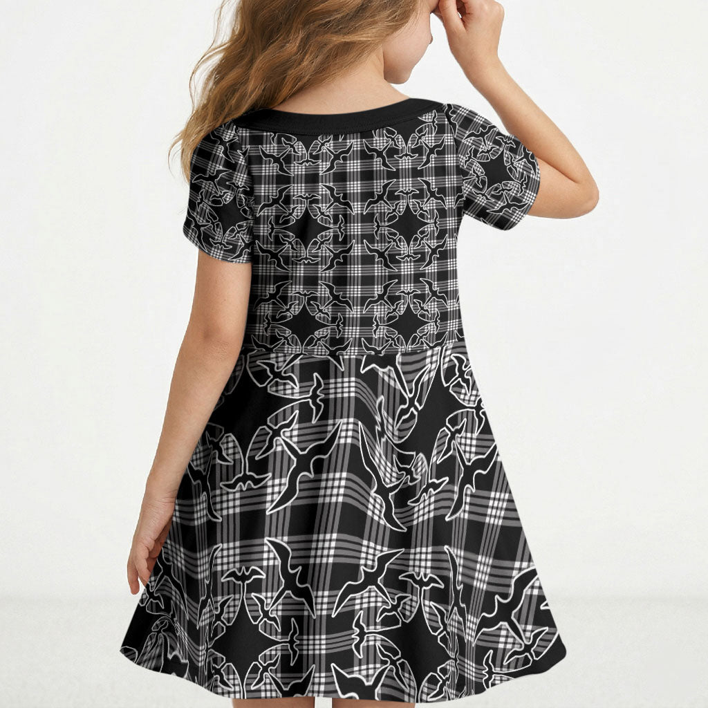 Eleele Hawaii Iwa Bird Palaka Motifs Kid Short Sleeve Dress LT14 - Polynesian Pride