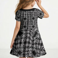 Eleele Hawaii Iwa Bird Palaka Motifs Kid Short Sleeve Dress LT14 - Polynesian Pride