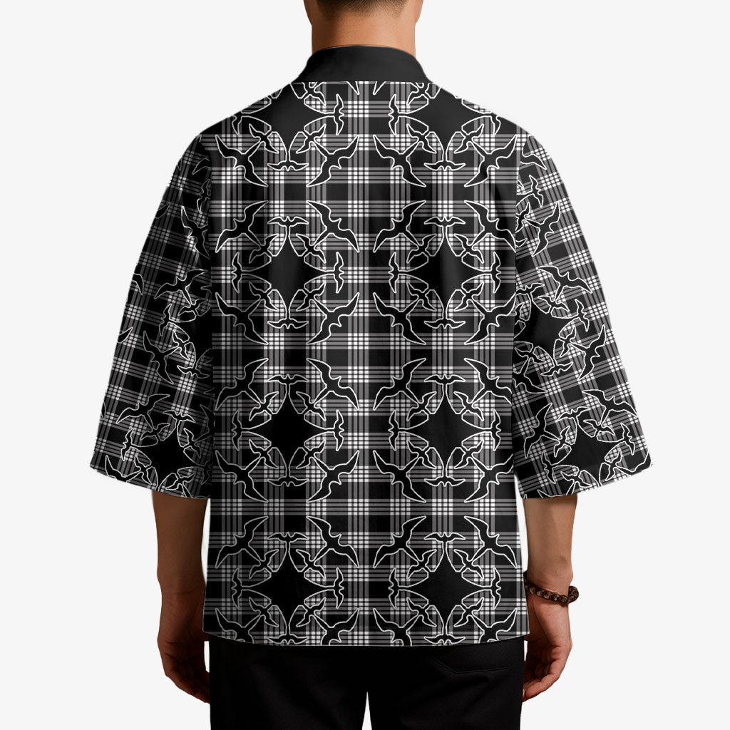 Eleele Hawaii Iwa Bird Palaka Motifs Kimono LT14 - Polynesian Pride
