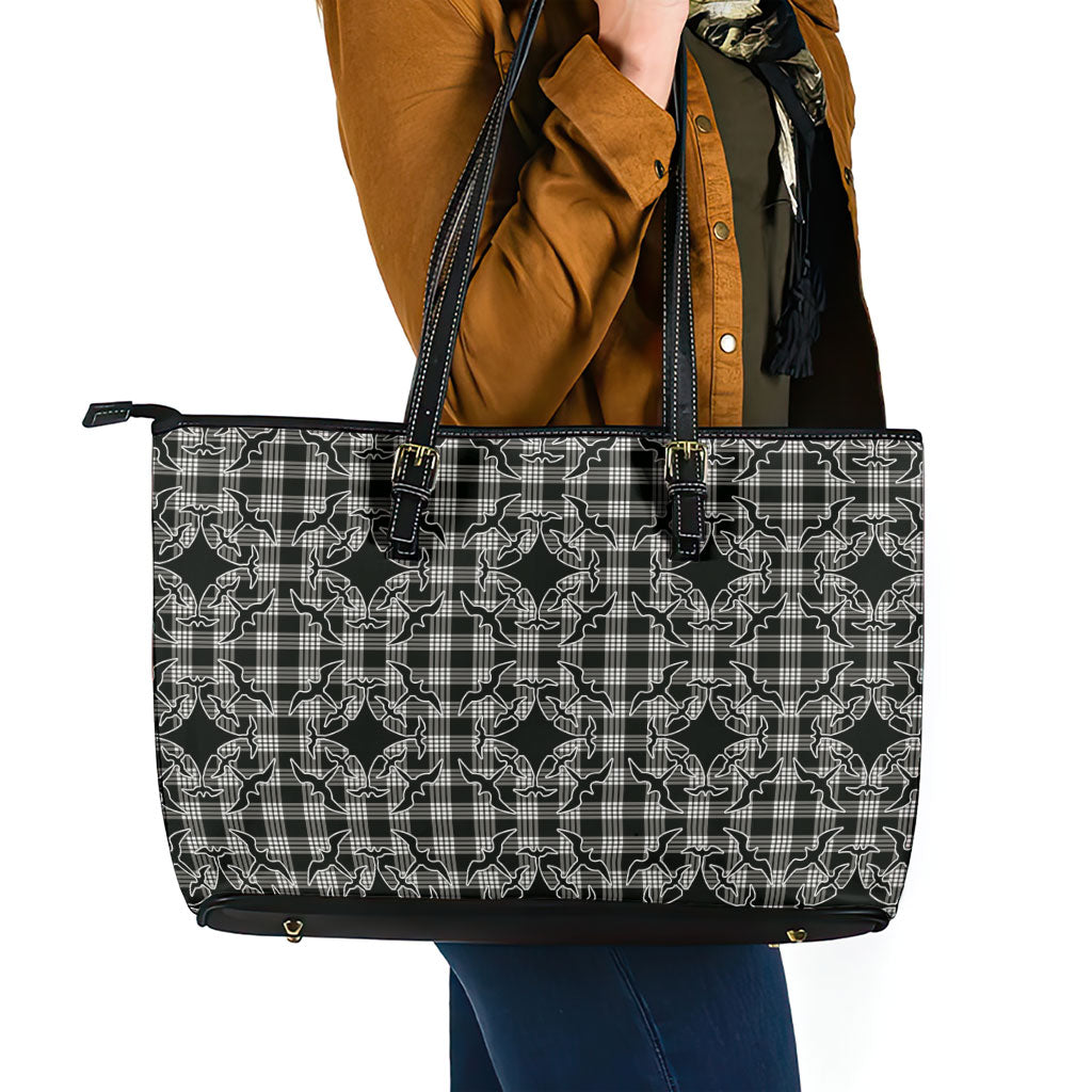 Eleele Hawaii Iwa Bird Palaka Motifs Leather Tote Bag LT14 - Polynesian Pride
