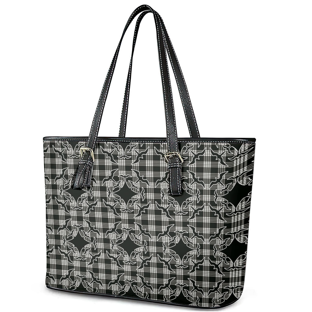 Eleele Hawaii Iwa Bird Palaka Motifs Leather Tote Bag LT14 - Polynesian Pride