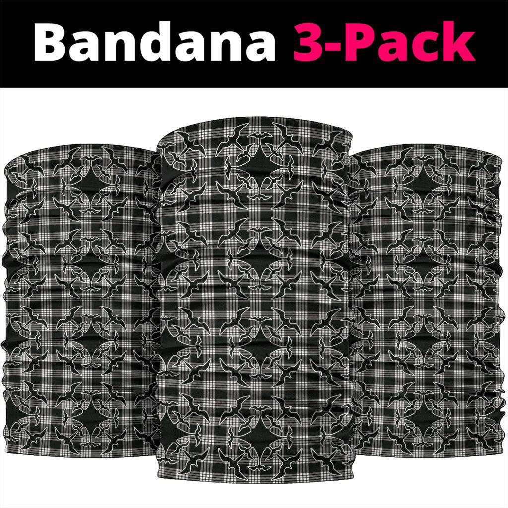Eleele Hawaii Iwa Bird Palaka Motifs Neck Gaiter LT14 package One Size: 25*50cm Black - Polynesian Pride