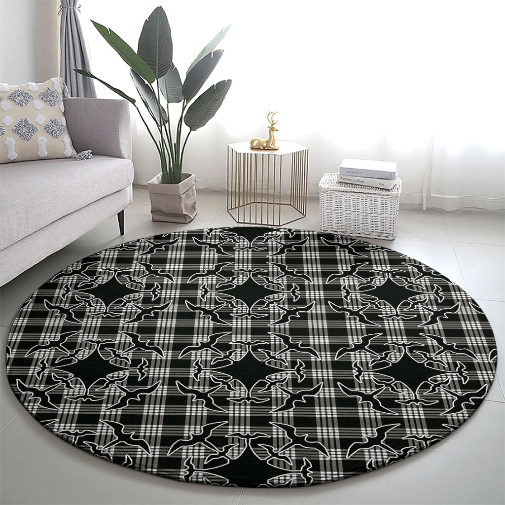 Eleele Hawaii Iwa Bird Palaka Motifs Round Carpet LT14 - Polynesian Pride