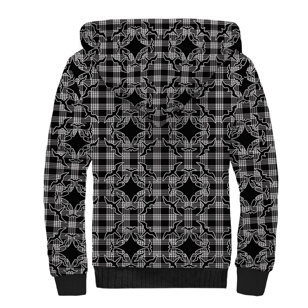 Eleele Hawaii Iwa Bird Palaka Motifs Sherpa Hoodie LT14 - Polynesian Pride