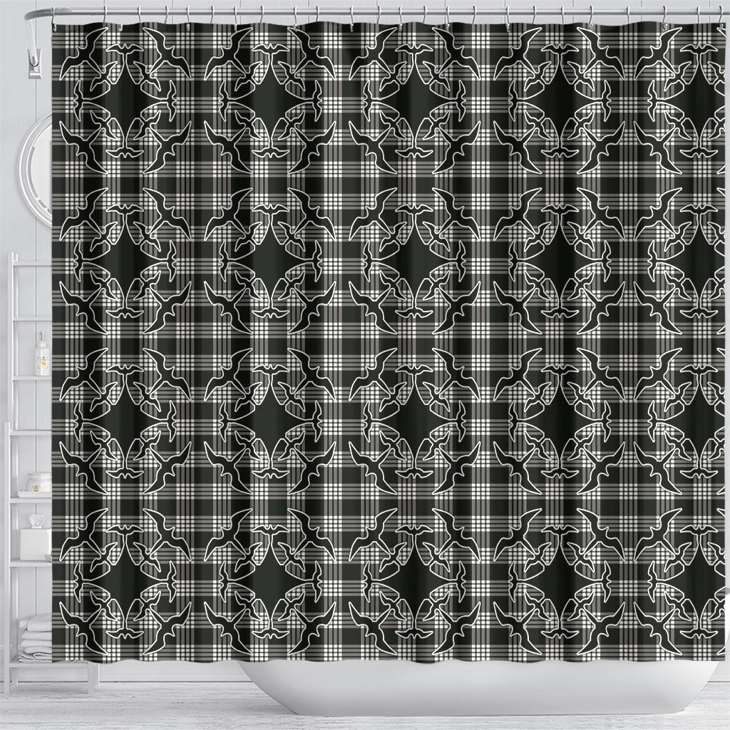 Eleele Hawaii Iwa Bird Palaka Motifs Shower Curtain LT14 - Polynesian Pride