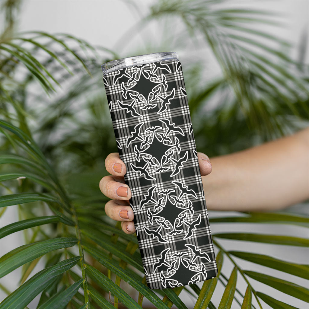 Eleele Hawaii Iwa Bird Palaka Motifs Skinny Tumbler LT14 - Polynesian Pride