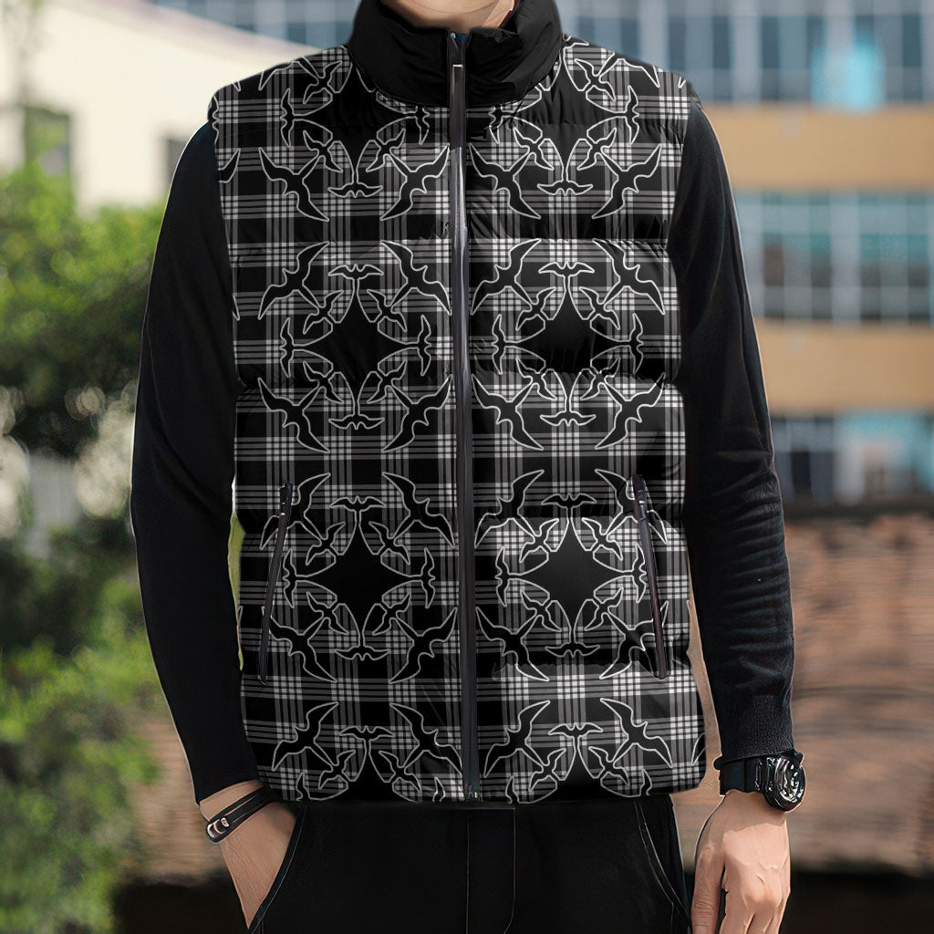 Eleele Hawaii Iwa Bird Palaka Motifs Sleeveless Puffer Jacket LT14 - Polynesian Pride