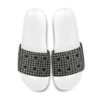 Eleele Hawaii Iwa Bird Palaka Motifs Slide Sandals LT14 Black - Polynesian Pride
