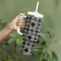 Eleele Hawaii Iwa Bird Palaka Motifs Tumbler With Handle LT14 - Polynesian Pride