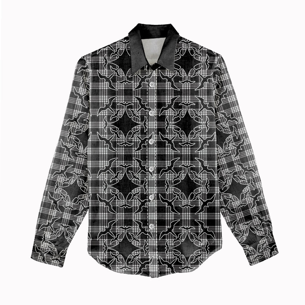 Eleele Hawaii Iwa Bird Palaka Motifs Women Casual Shirt LT14 - Polynesian Pride