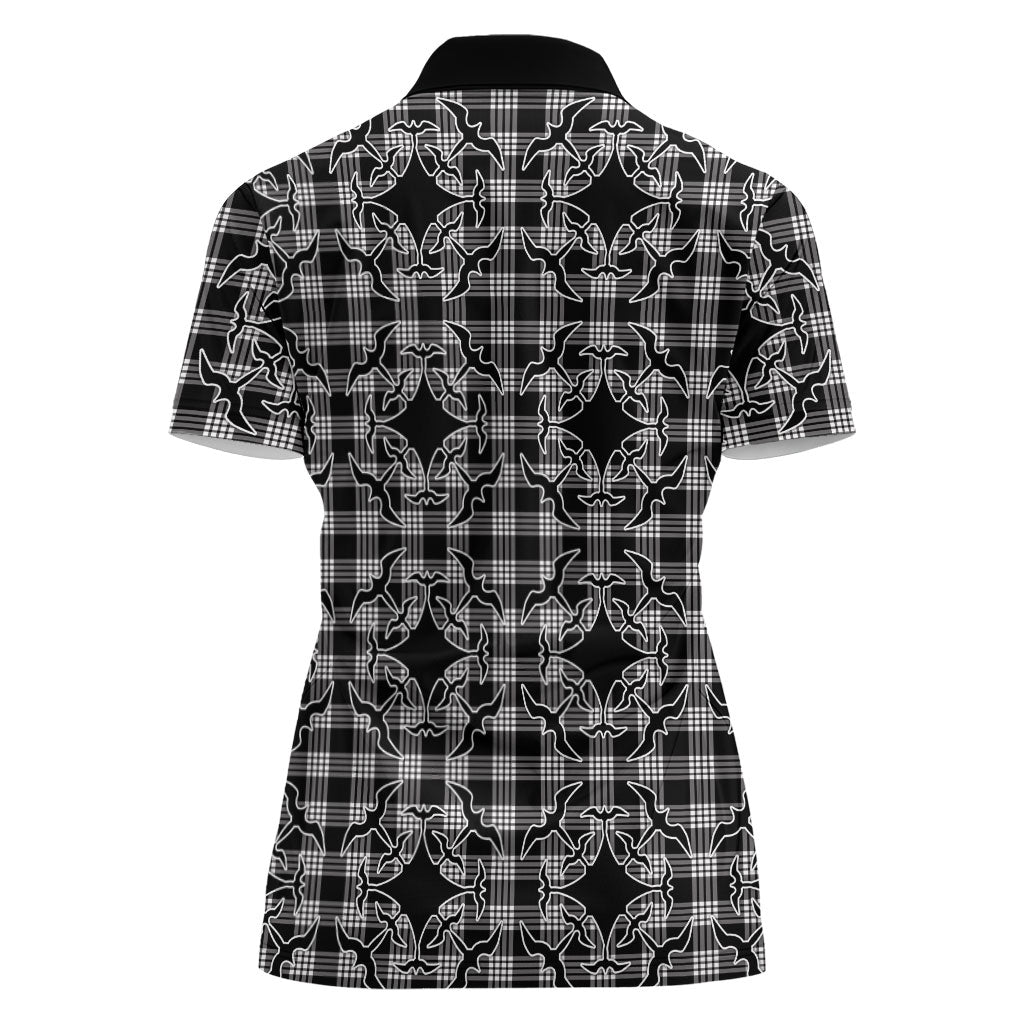 Eleele Hawaii Iwa Bird Palaka Motifs Women Polo Shirt LT14 - Polynesian Pride