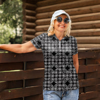 Eleele Hawaii Iwa Bird Palaka Motifs Women Polo Shirt LT14 - Polynesian Pride