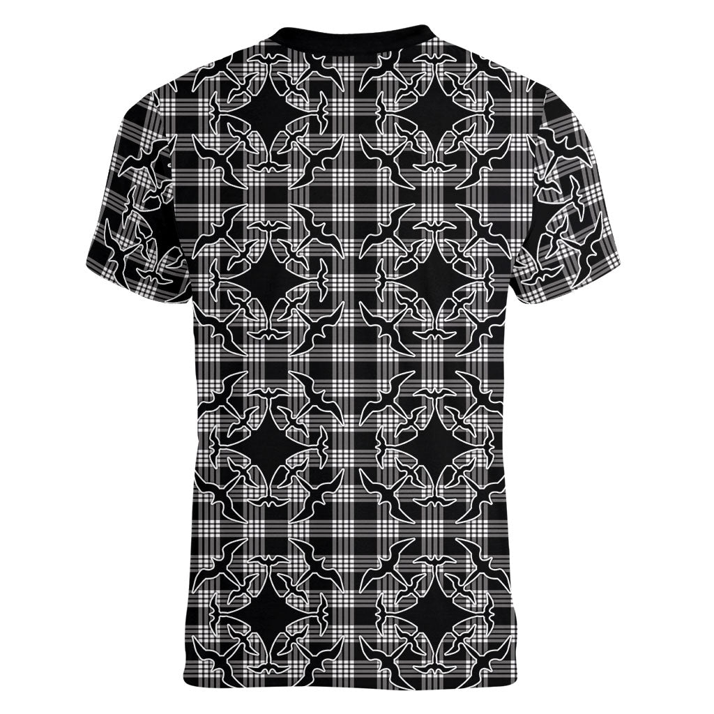Eleele Hawaii Iwa Bird Palaka Motifs Women V-Neck T-Shirt LT14 - Polynesian Pride