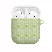 Omaomao Hawaii Iwa Bird Palaka Motifs AirPods Case LT14 Green - Polynesian Pride