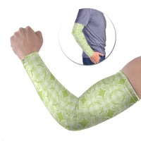 Omaomao Hawaii Iwa Bird Palaka Motifs Arm Sleeves LT14 Set of 2 Green - Polynesian Pride